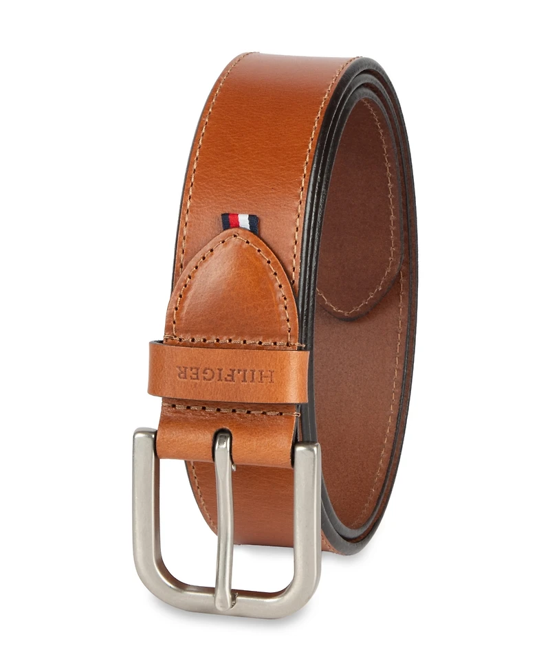 Tommy Hilfiger Men's Harness Buckle Silver-Tone finish Jeans Belt