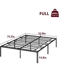 gaomon Bed Frame, 14" Metal Platform Bed Frame, Heavy Duty Metal Bed Frame with Iron Slat Support, Under-Bed Storage, 800 Lbs Weight Capacity
