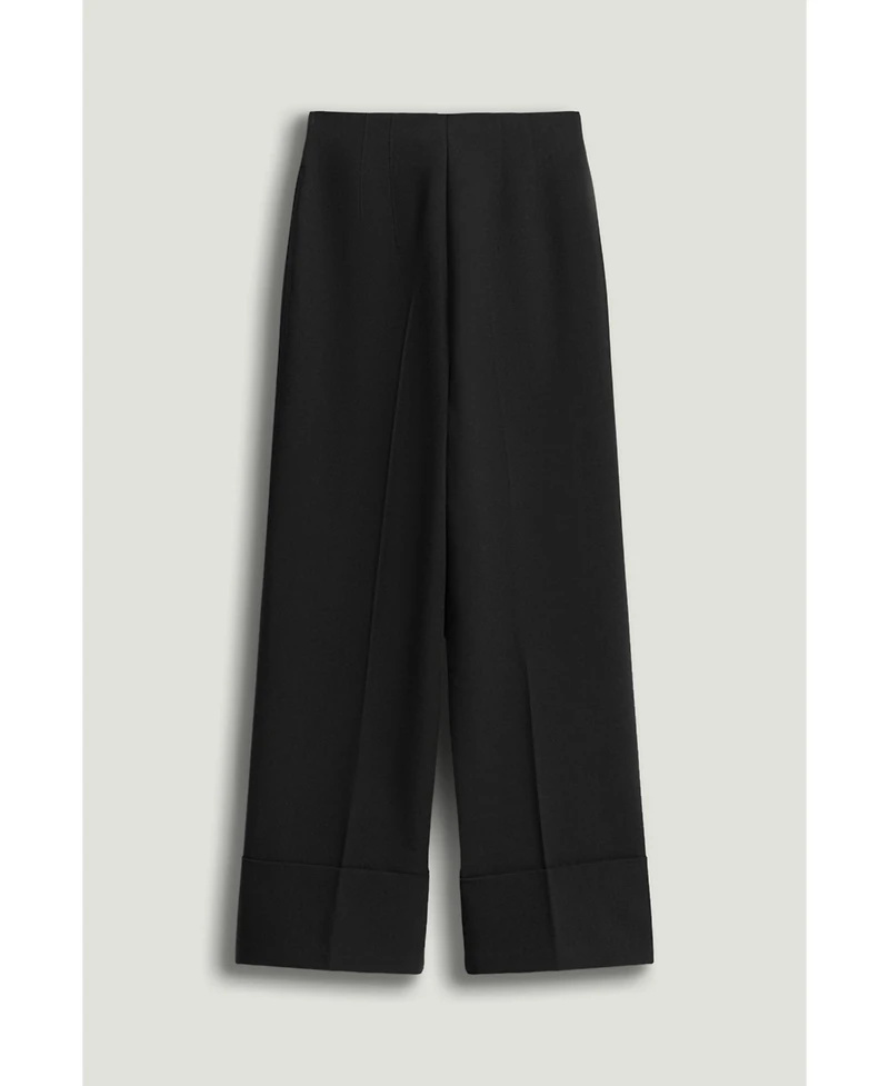 Nocturne Women's Cuffed Wide-Leg Trousers