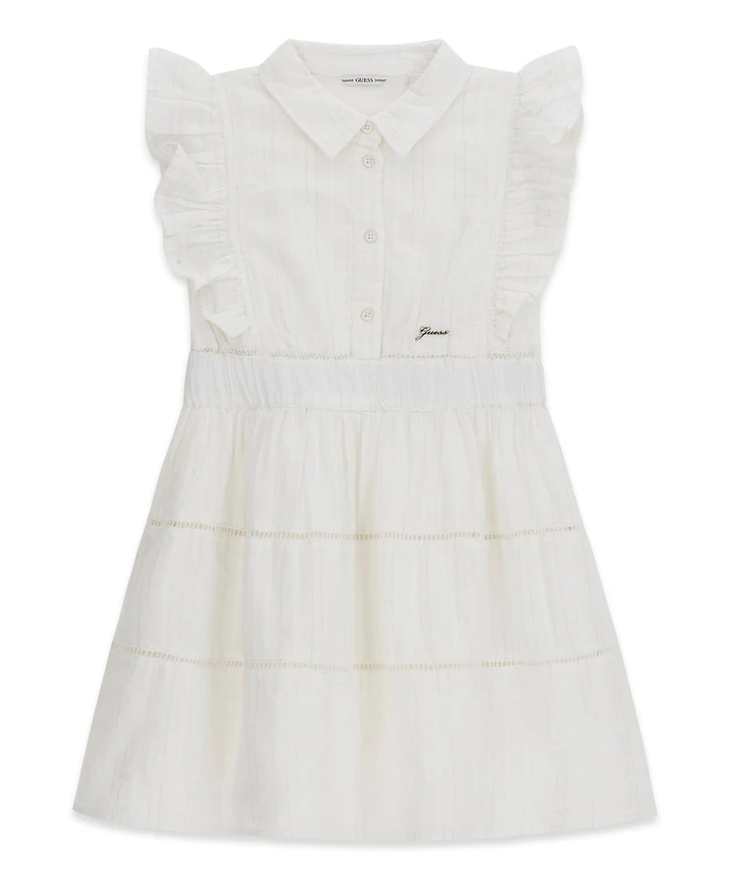 Guess Girls' 7-16 Lurex Jacquard Muslin Dress