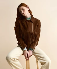 Furniq Uk Women's Suede Jacket