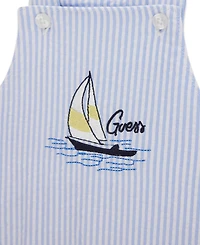 Guess Baby Boys' Short-Sleeve Bodysuit and Seersucker Shortall, 2-Piece Set