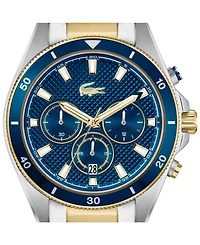 Lacoste Men's Mainsail Two Tone Stainless Steel Bracelet Watch, 43mm