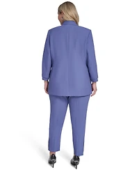 Calvin Klein Plus Open Front Notch Collar Jacket