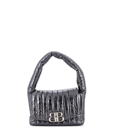 Pre-Owned Balenciaga Small Monaco Sling Bag Padded Quilted Leather