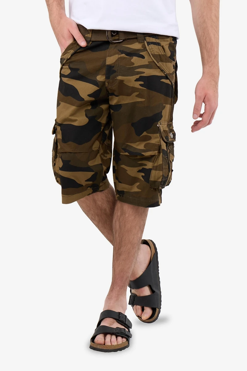 Xray Big & Tall Cargo Shorts Camo & Solid Colors 12.5" Inseam Knee Length Classic Fit Multi Pocket