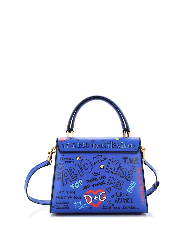 Pre-Owned Dolce & Gabbana Small Welcome Top Handle Bag Printed Leather