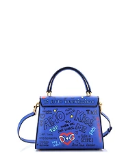 Pre-Owned Dolce & Gabbana Small Welcome Top Handle Bag Printed Leather