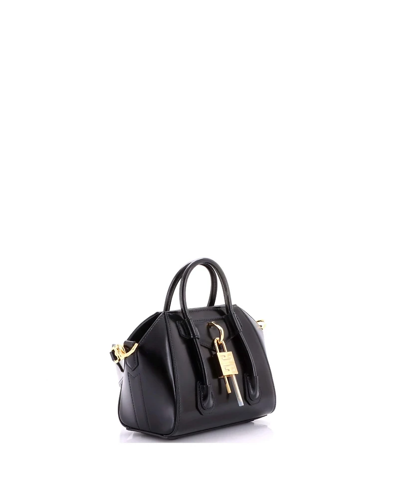 Pre-Owned Givenchy Mini Antigona Lock Bag Leather