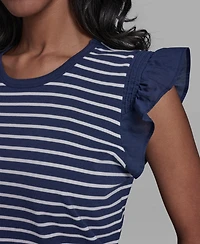 Karl Lagerfeld Paris Women's Sleeveless Crewneck Knitted Top