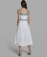 Karl Lagerfeld Paris Women's Sleeveless Square Neck Dress