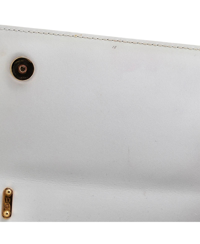 Pre-Owned Dolce & Gabbana Small Dg Girls Flap Bag Embellished Leather