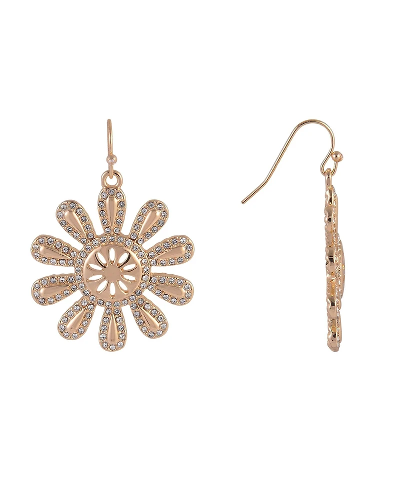 Rachel Rachel Roy Sunburt Drop Earrings with Pave Stone Accents