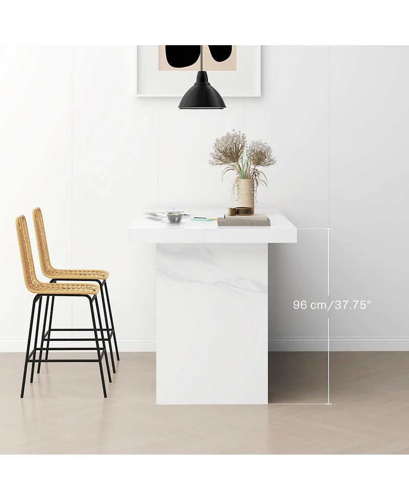 Homcom Modern Rat Bar Stools Set of for Kitchen Seating