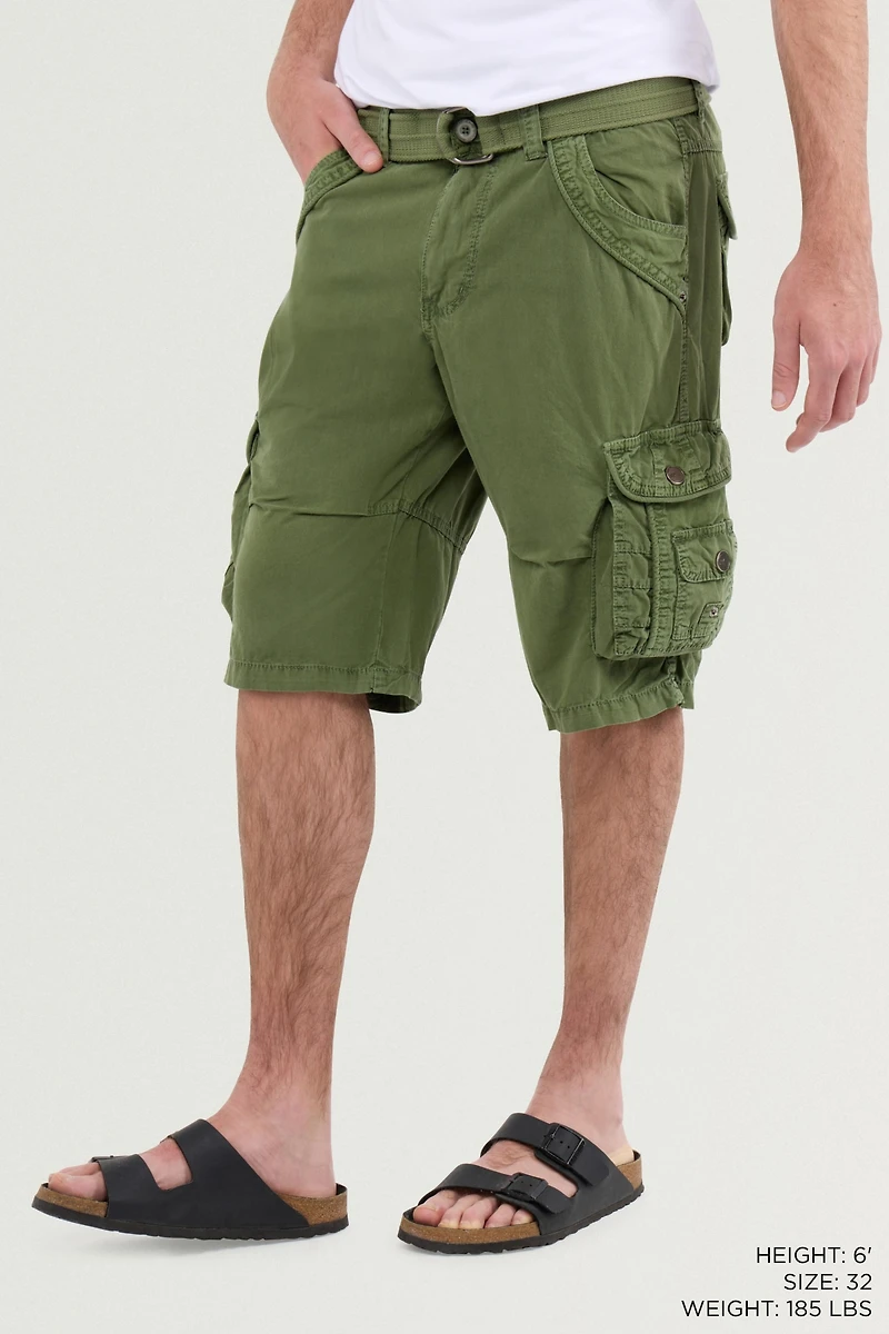 Xray Mens Cargo Shorts Camo & Solid Colors 12.5" Inseam Knee Length Classic Fit Multi Pocket