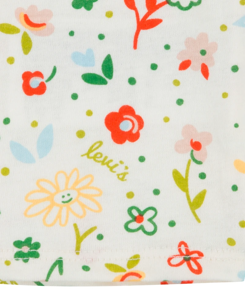 Levi's Baby Girls' Short-Sleeve T-Shirt and Skirtalls Set, 2-Piece Set