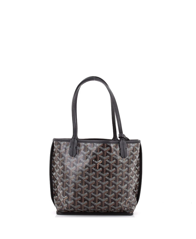 Pre-Owned Goyard Mini Anjou Reversible Tote Printed Coated Canvas