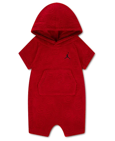 Jordan Baby Boys' Hooded Short-Sleeve Romper