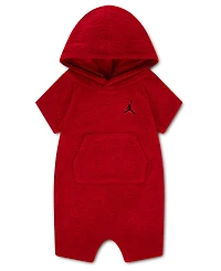 Jordan Baby Boys' Hooded Short-Sleeve Romper
