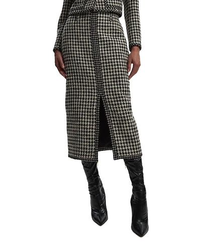 Karen Millen Women's Tweed Belted Pencil Skirt