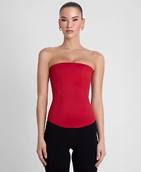 Leau Women's Sphynx Satin Corset Top