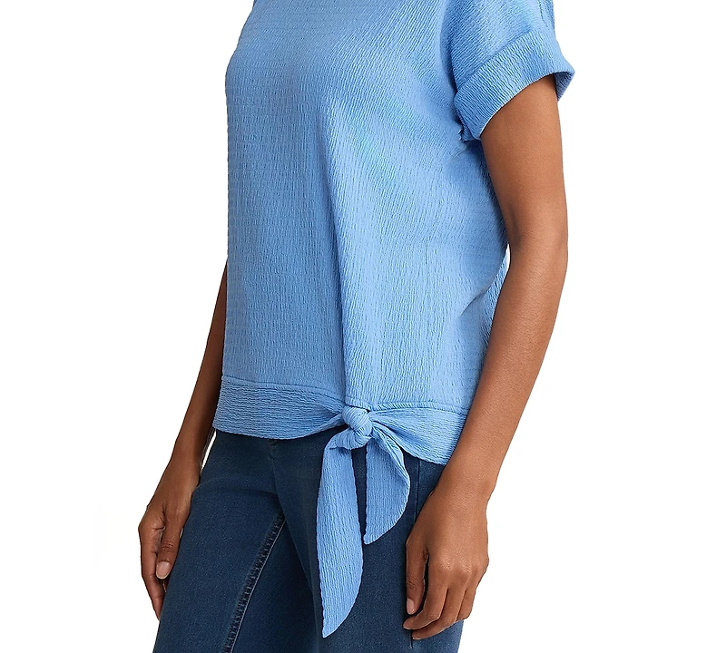 Jones New York Petite Boat Neck Dolman Short-Sleeve Top