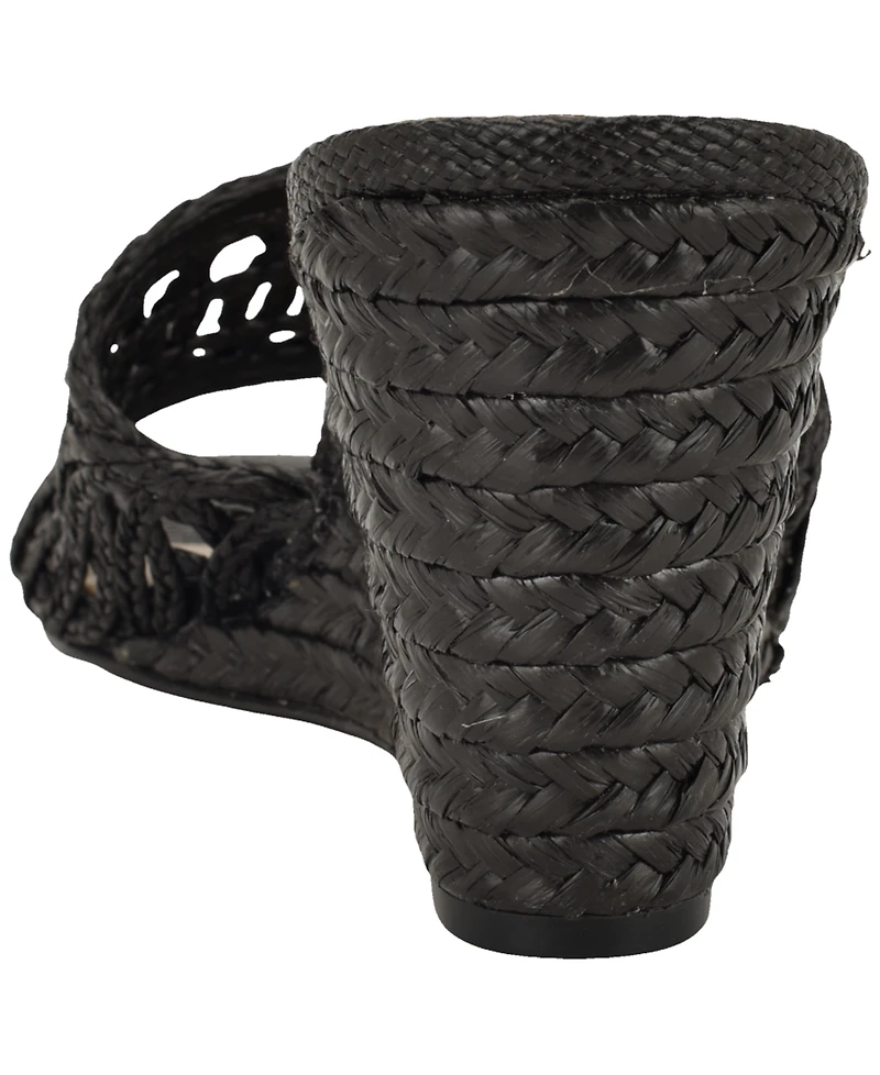 Nine West Women's Nimma Woven Slip-On Wedge Sandals