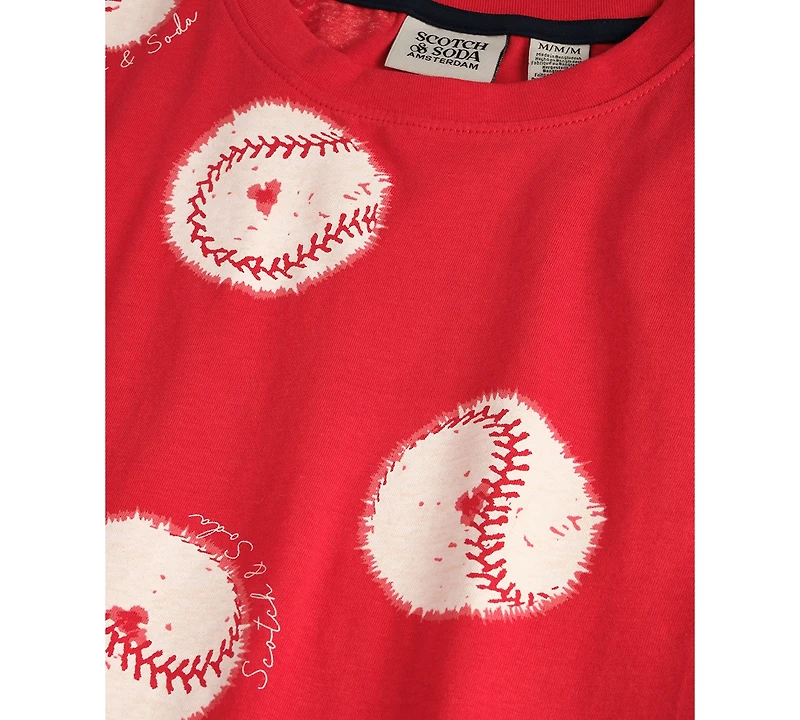 Scotch & Soda Boys' 8-16 Crewneck T-Shirt and Shorts, 2-Piece Set