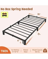 gaomon 6 in Bed Frame, Heavy Duty Metal Platform Bed Frame with Durable Iron Slat Support and Legs