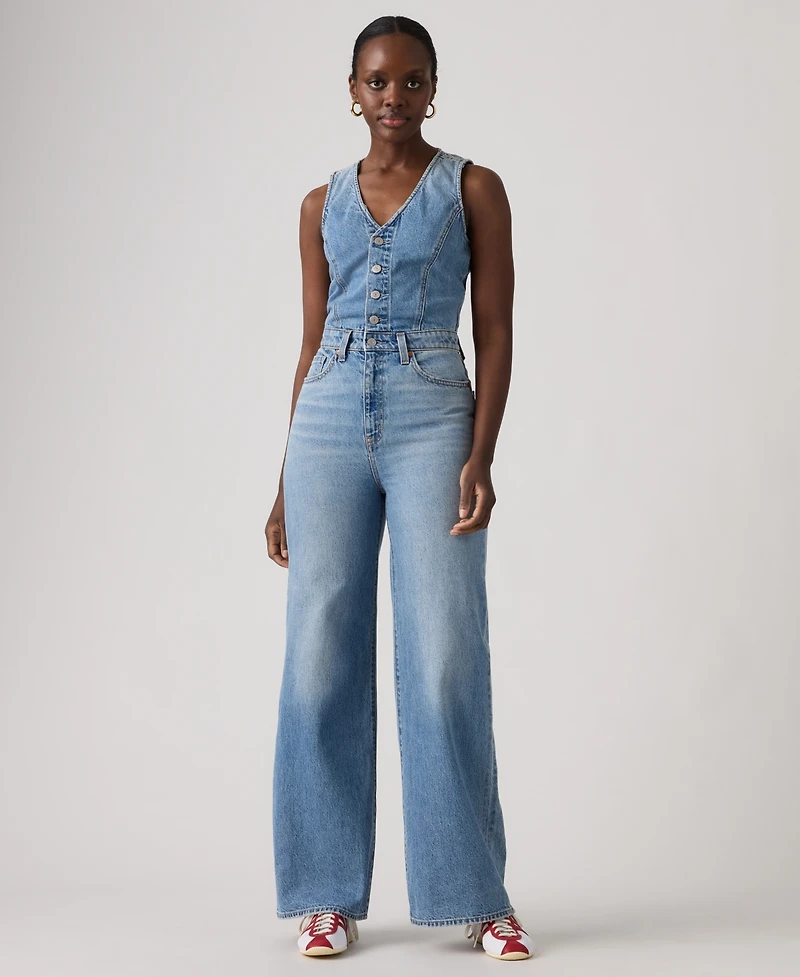 Levi's Women's Wide-Leg Denim Jumpsuit