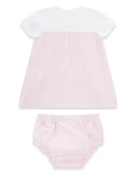 Guess Baby Girls' Mixed Fabric Dress and Matching Bloomer