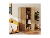 Slickblue 4-Shelf Tall Storage Cabinet for Bathroom and Living Room
