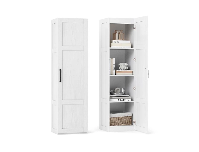 Slickblue 4-Shelf Tall Storage Cabinet for Bathroom and Living Room