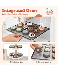 Slickblue Pretend Play Kitchen for Kids with Interactive Lights and Sound