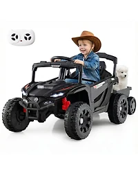 Mecale 12V Battery Powered Ride On Tractor with Parent Remote