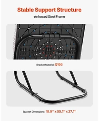 Mecale Axe Throwing Game, Plastic Bristle Target with 8 Axes and Foldable Steel Frame for Indoor and Outdoor Play