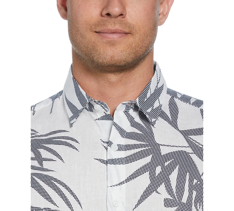 Cubavera Men's Textured Fern Print Shirt