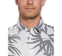 Cubavera Men's Textured Fern Print Shirt