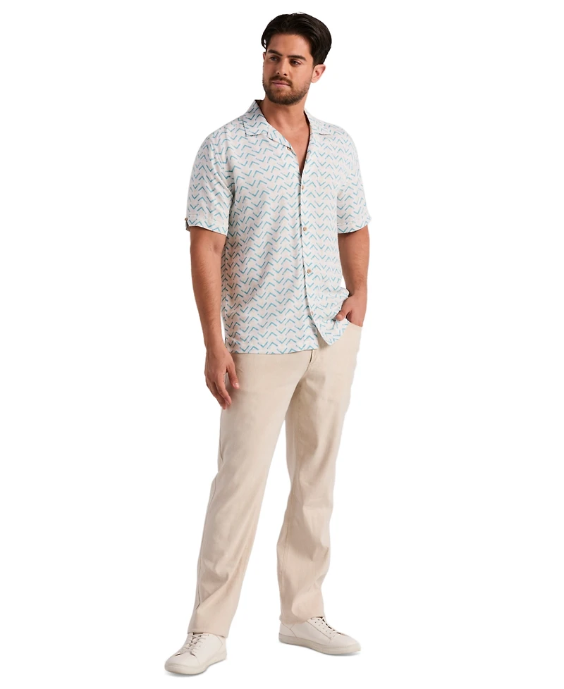 Cubavera Men's Textured Geometric Print Shirt