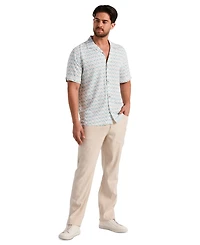 Cubavera Men's Textured Geometric Print Shirt