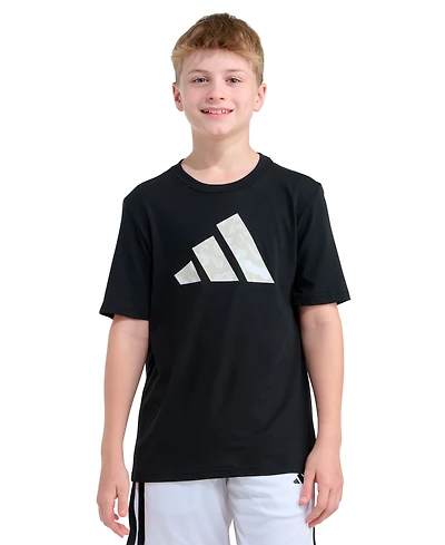 adidas Boys' 8-20 Short-Sleeve Lenticular Camo Logo T-shirt