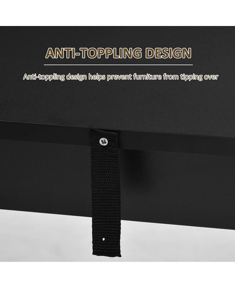 Homcom Modern Bar Table Counter Height Dining Table with 3-Tier Storage Shelves