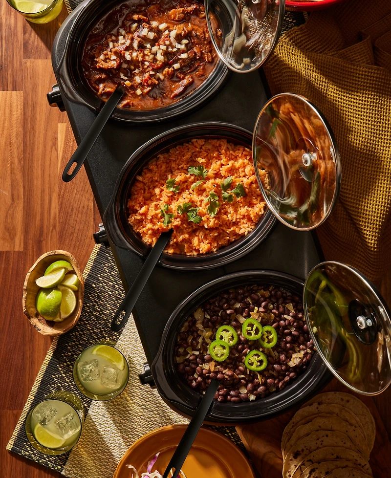 Chefman 2.5-Quart Each Triple Slow Cooker and Buffet Server