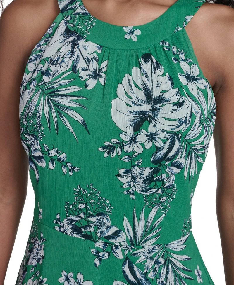 Tommy Hilfiger Women's Halter Neck Tiered Maxi Dress