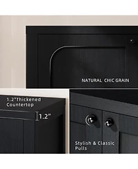 Sugift Modern Sideboard Buffet Cabinet Tv Media Console with Storage for Living Room Hallway Entryway