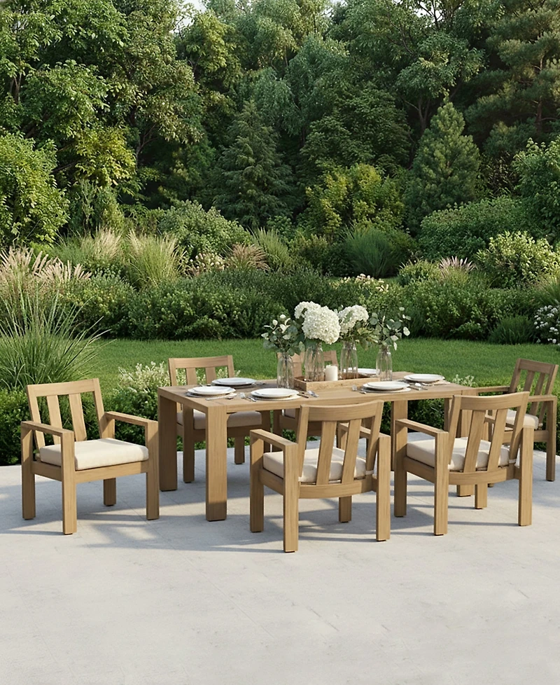 Mansfield 6-Pc. Aluminum Outdoor Dining Chair Bundle Set, Created for Macy's