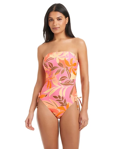 Sanctuary Women's Bandeau Neck One-Piece Swimsuit