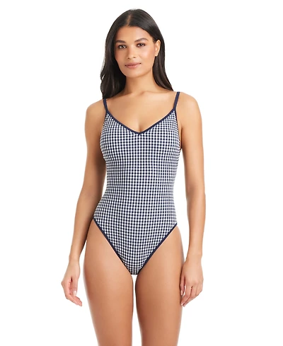 Sanctuary Women's Check Me Out Scoop Neck One-Piece Swimsuit
