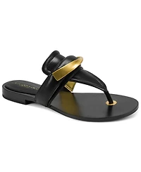 Donna Karan New York Women's Velvet Flat Thong Sandals