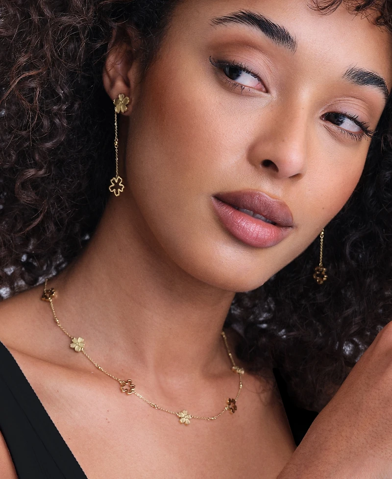 Olivia Burton Women's Forget Me Not Gold Tone Stainless Steel Necklace